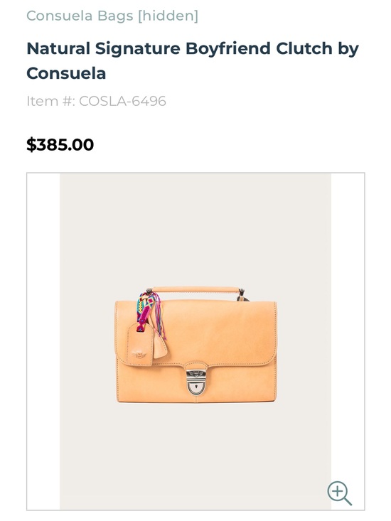 Consuela Handbags - New in package Consuela Natural Leather Boyfriend Clutch with Colorful Tassel